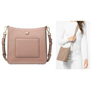 Michael Kors Gloria truffle swing shoulder crossbody bag leather